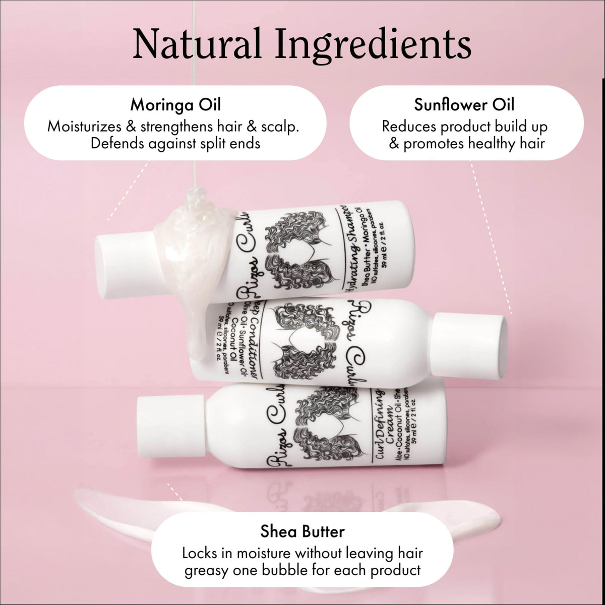 Rizos Curls deep conditioner cream close-up highlighting nourishing texture