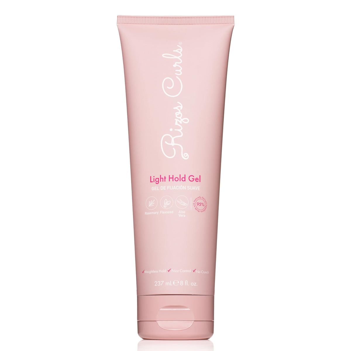 Rizos Curls front packaging shows product and brand, clear label benefit