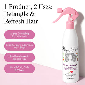 Rizos Curls in-use refresh on curly hair for quick detangling and definition