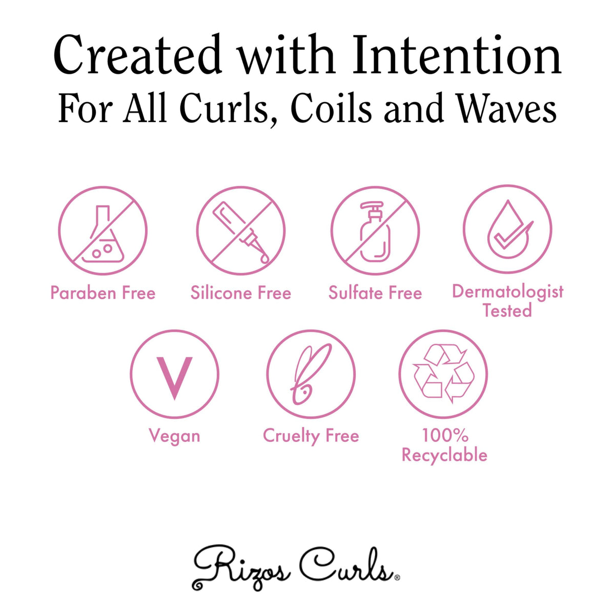 Comparison before and after using Rizos Curls mousse showing improved curl definition