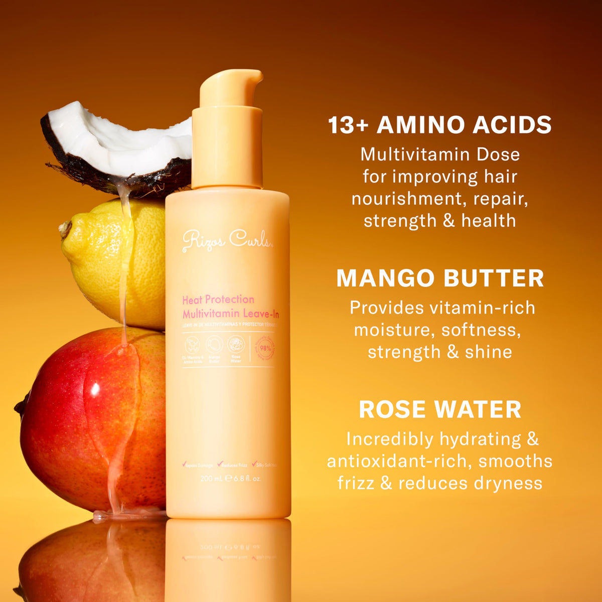 Rizos Curls used before blow-drying demonstrating heat protection