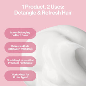 Rizos Curls texture detail on hair showing slip and reduced frizz