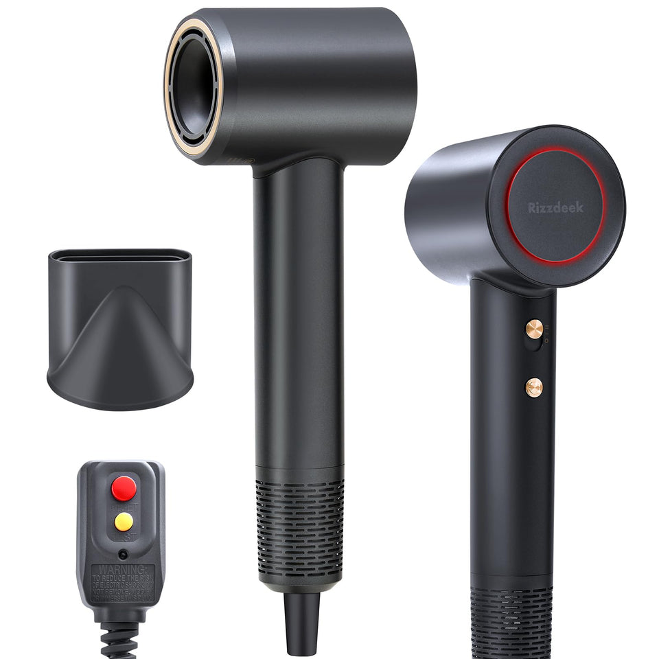 Rizzdeek front view showing sleek black body and ergonomic shape for easy handling
