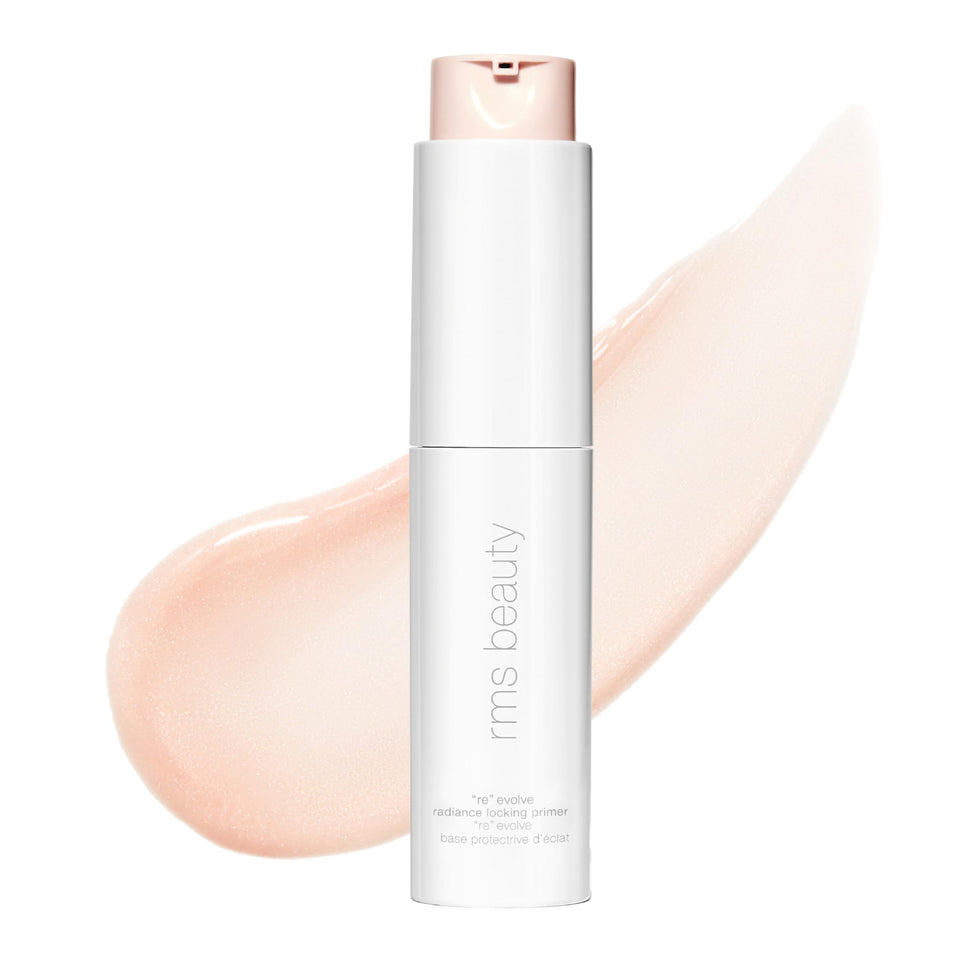 RMS Beauty primer front packaging showing compact refillable design and glow benefit