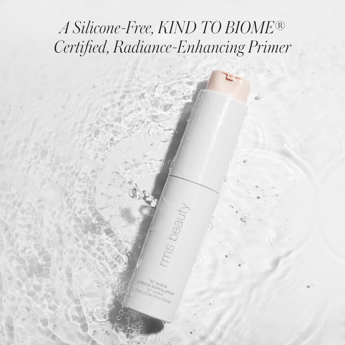 RMS Beauty primer on a vanity styled scene suggesting everyday glow-enhancing routine