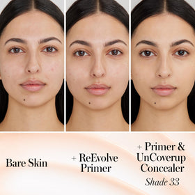 RMS Beauty primer droplet on fingertip showing fast-absorbing, non-greasy hydration
