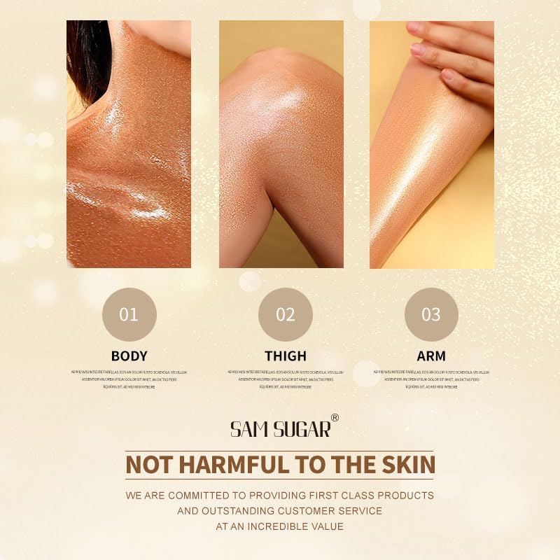 RMYHIG applied on arm showing even highlight and moisturized finish benefit