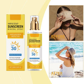 RnemiTe-amo lightweight spray on hair strand demonstrating non-greasy feel