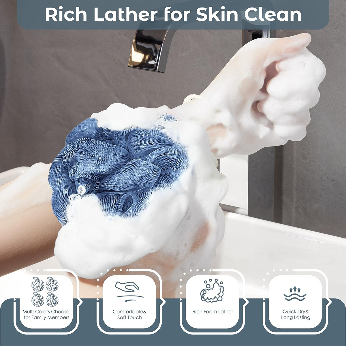 RNOAFMU in use creating rich lather for efficient full-body cleansing