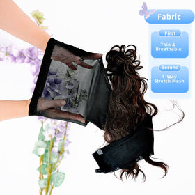 Roaming sleeve stretched on hands demonstrating four-way stretch and secure fit