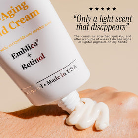 Robanda ingredient label close-up showing retinol renewal benefit