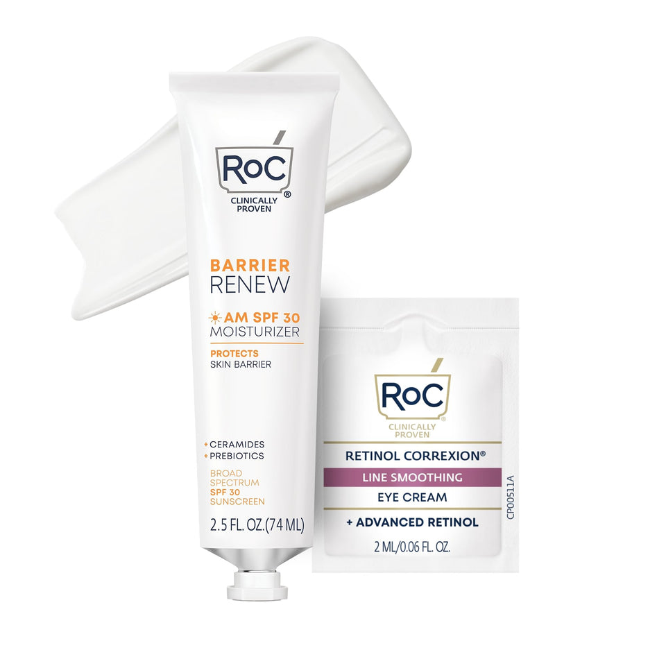 RoC Barrier Renew front jar showing clean packaging and SPF 30 protection