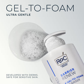 RoC gel texture close-up highlighting smooth gel-to-foam conversion