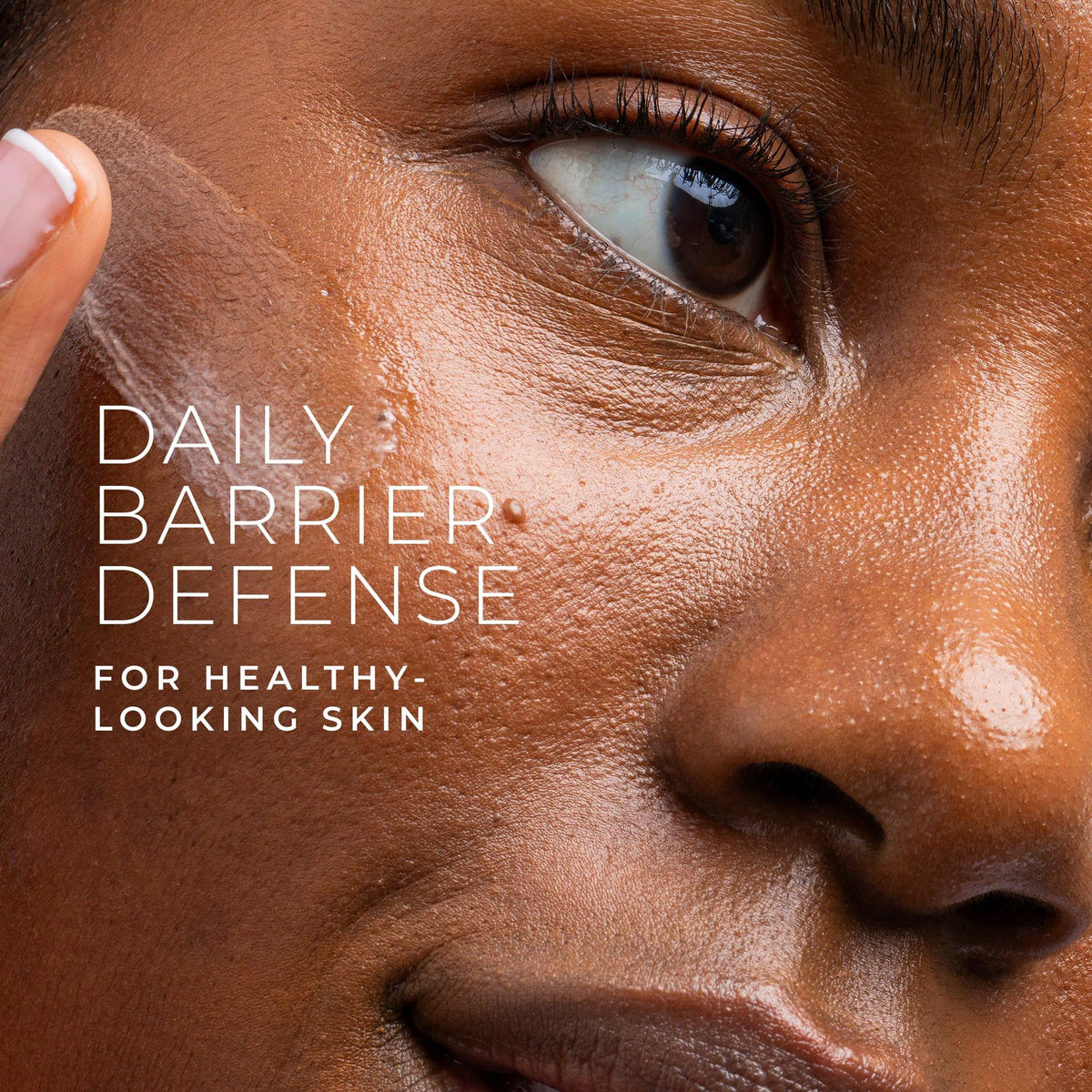 RoC Barrier Renew cream texture close-up highlighting lightweight absorption