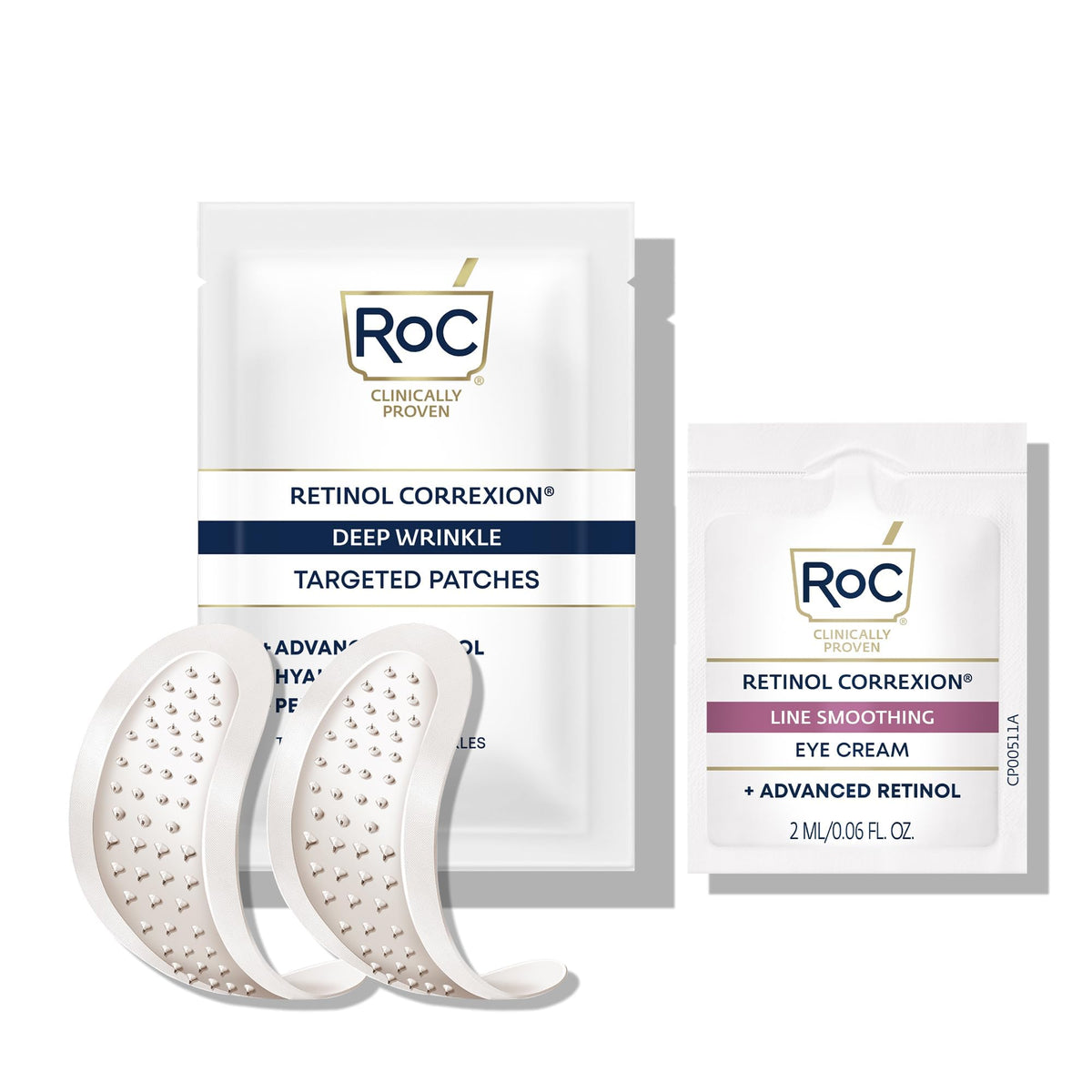 RoC front packaging showing product and benefits for targeted wrinkle treatment
