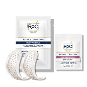 RoC front packaging showing product and benefits for targeted wrinkle treatment