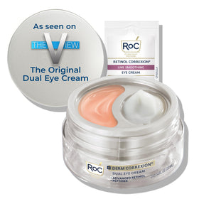 RoC dual eye cream front packaging showing product and benefits