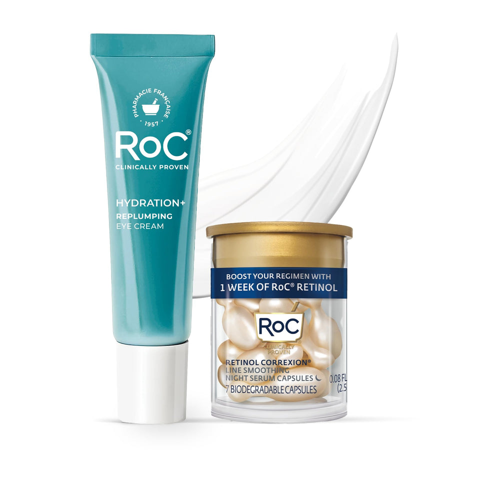 RoC jar front view showing product label and benefits