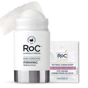 RoC firming serum stick front view compact travel-friendly application benefit