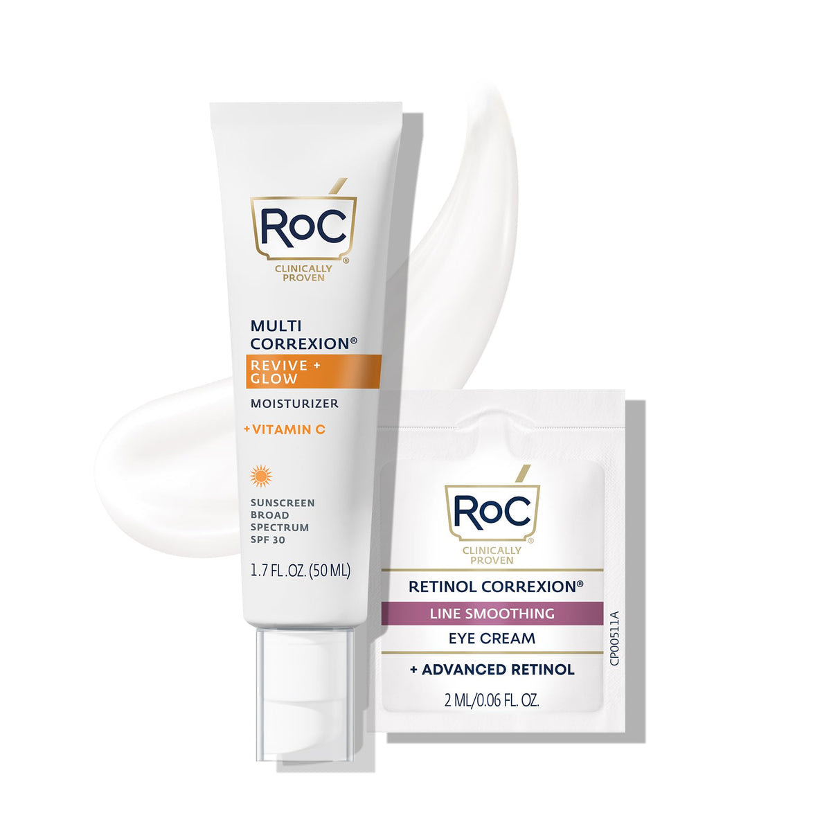 RoC front packaging showing SPF 30 and glow benefits for morning protection