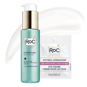 RoC jar front packaging shown clearly, communicates brand and daily hydration benefit