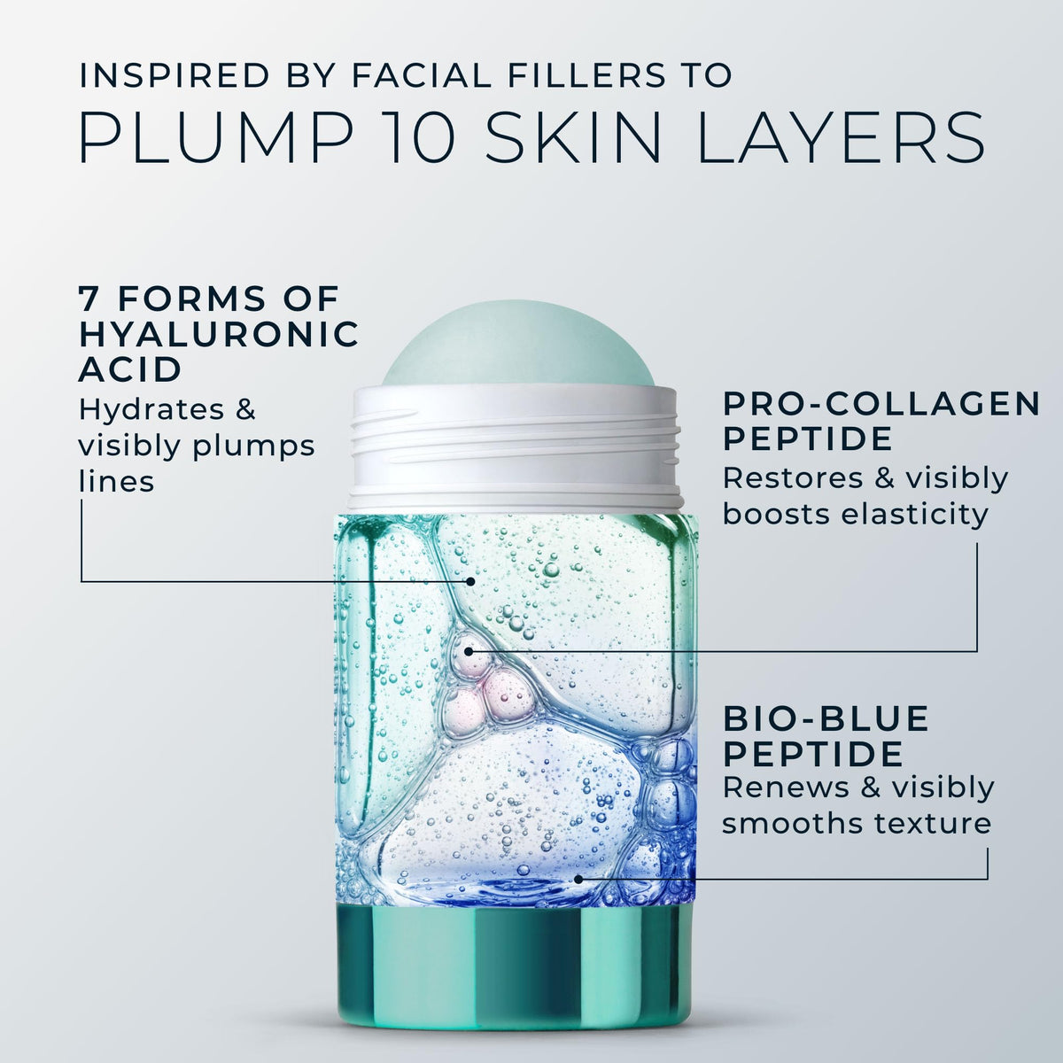 RoC applied to forehead demonstrating targeted smoothing and cooling benefit