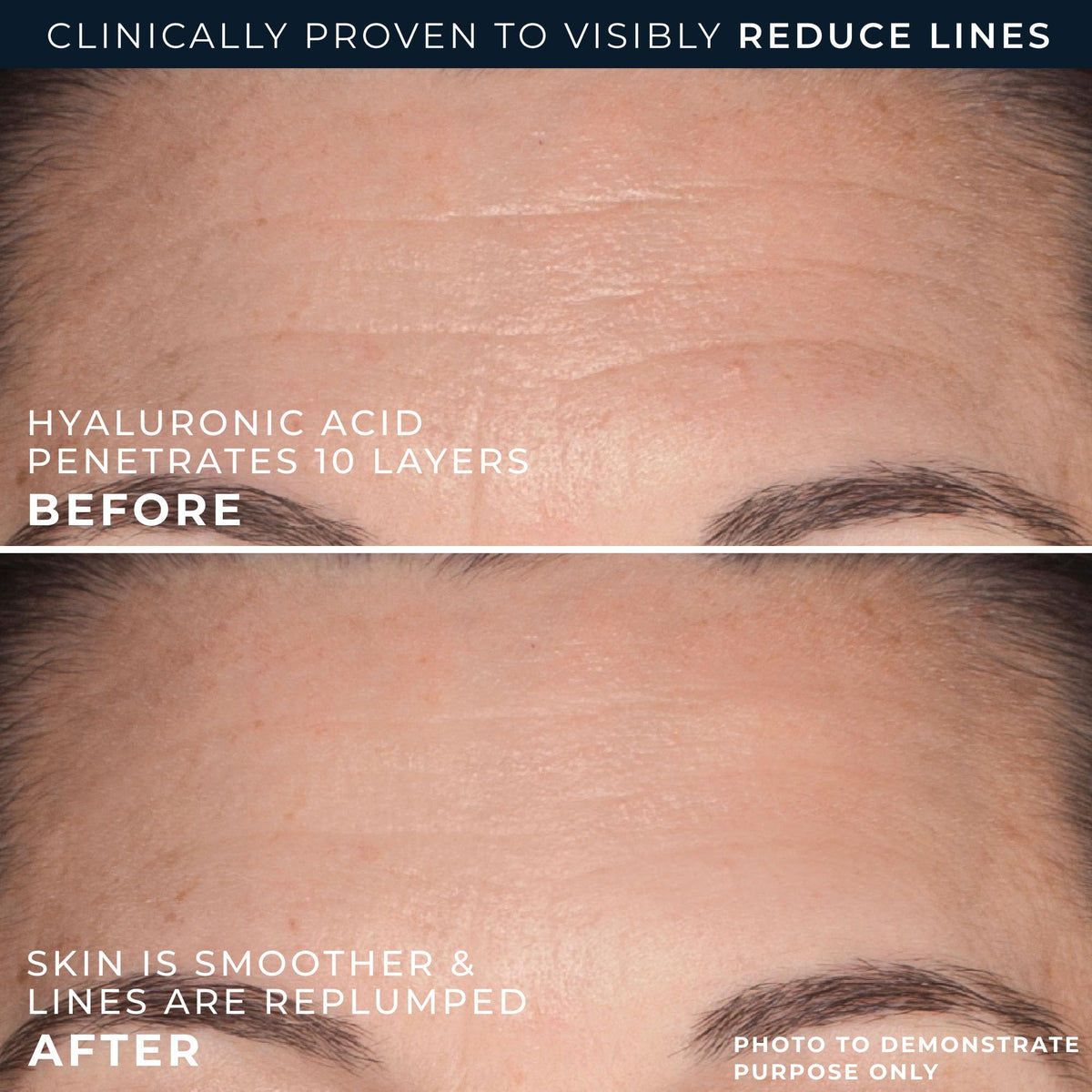 RoC serum stick held in hand showing size and portability for on-the-go hydration