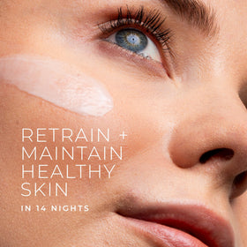 RoC cream texture close-up illustrating lightweight, fast-absorbing formula