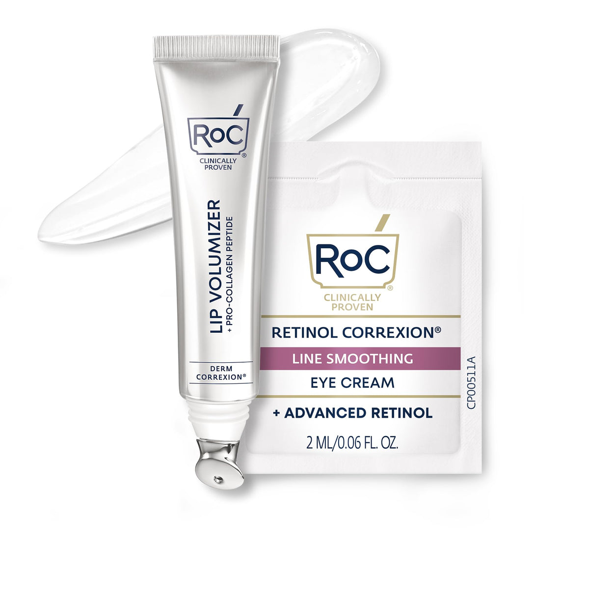 RoC front packet showing product branding and compact pack convenience