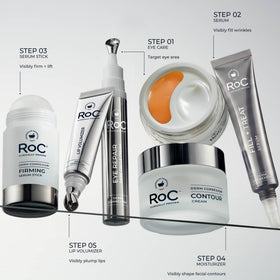 RoC in morning routine on bathroom counter for daily brightening ritual