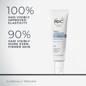 RoC dispensing moisturizer from tube demonstrating easy application