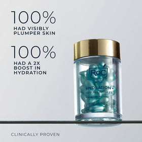 RoC capsules staged on bathroom counter showing easy night routine use