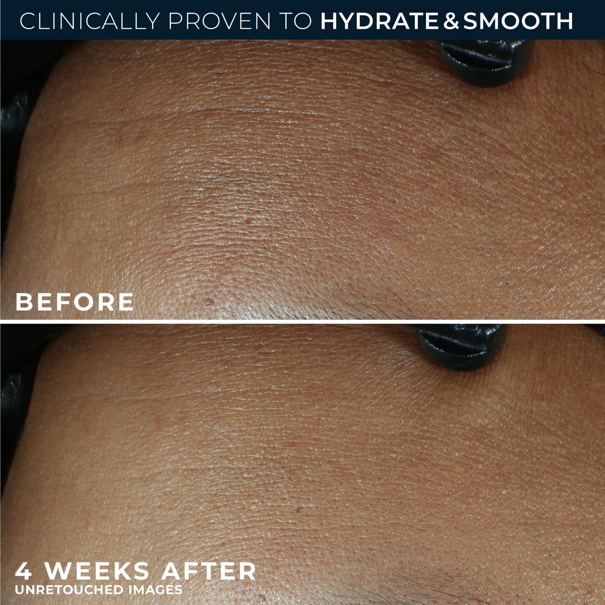 RoC moisturizer applied on hand demonstrating smooth, non-greasy finish