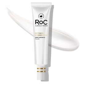 RoC front packaging showing wrinkle filler bottle and benefits