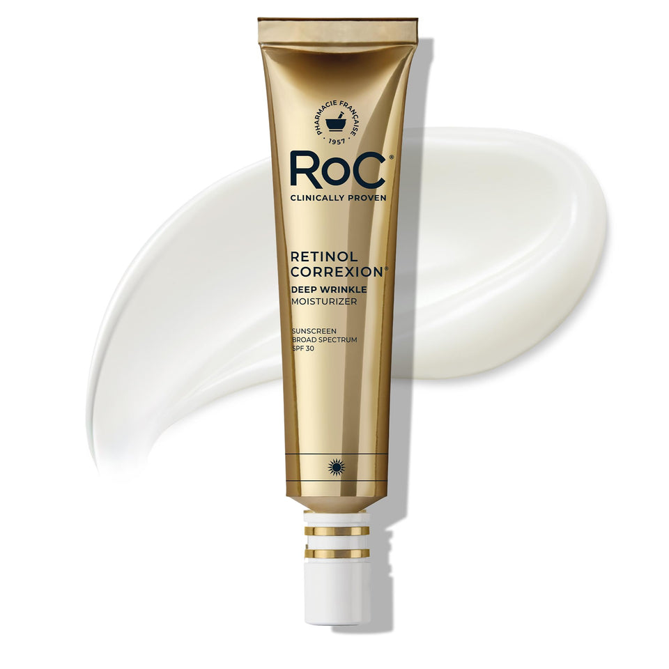 RoC front packaging showing bottle and SPF benefit