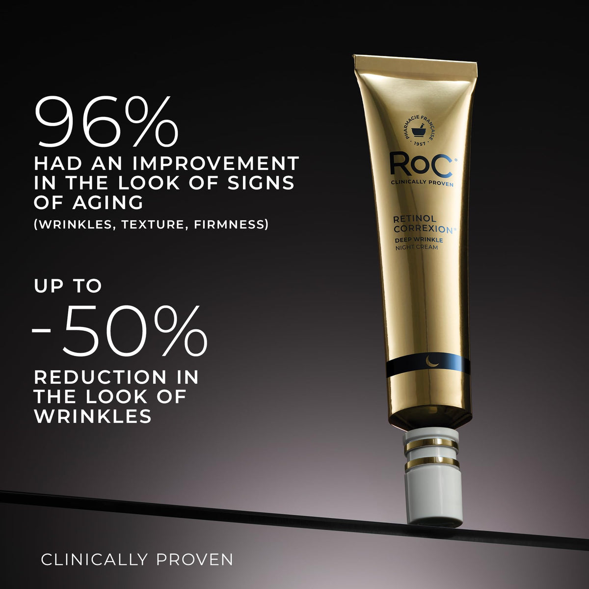 close-up of RoC ingredient label highlighting retinol and mineral complex