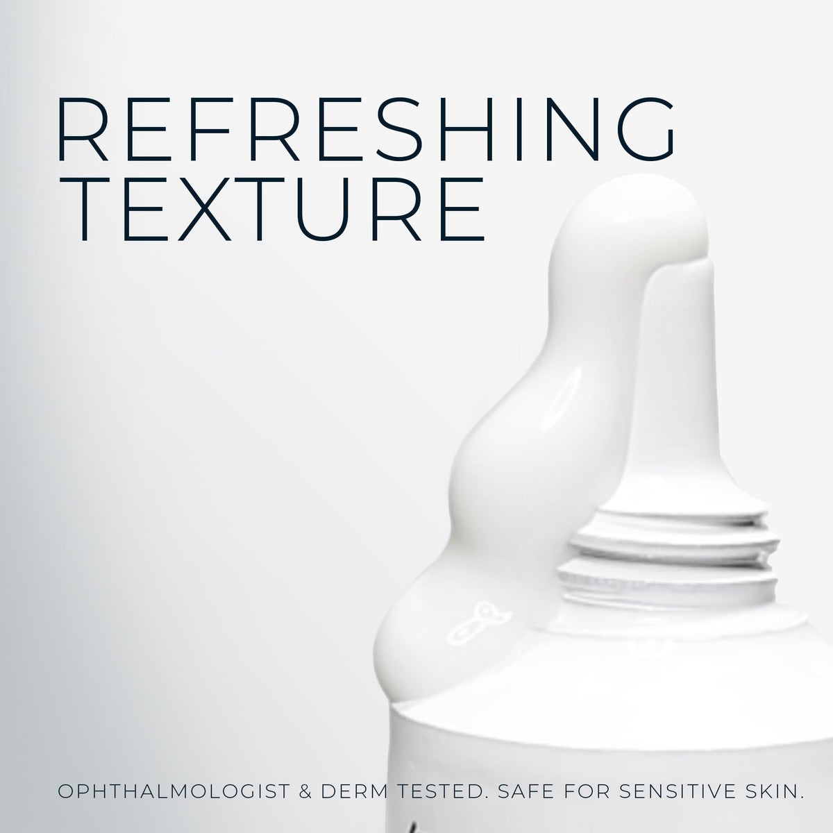 RoC tube and cap close-up showing precision dispenser and hygienic benefit