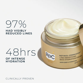 RoC hyaluronic acid ingredient close-up highlighting deep hydration