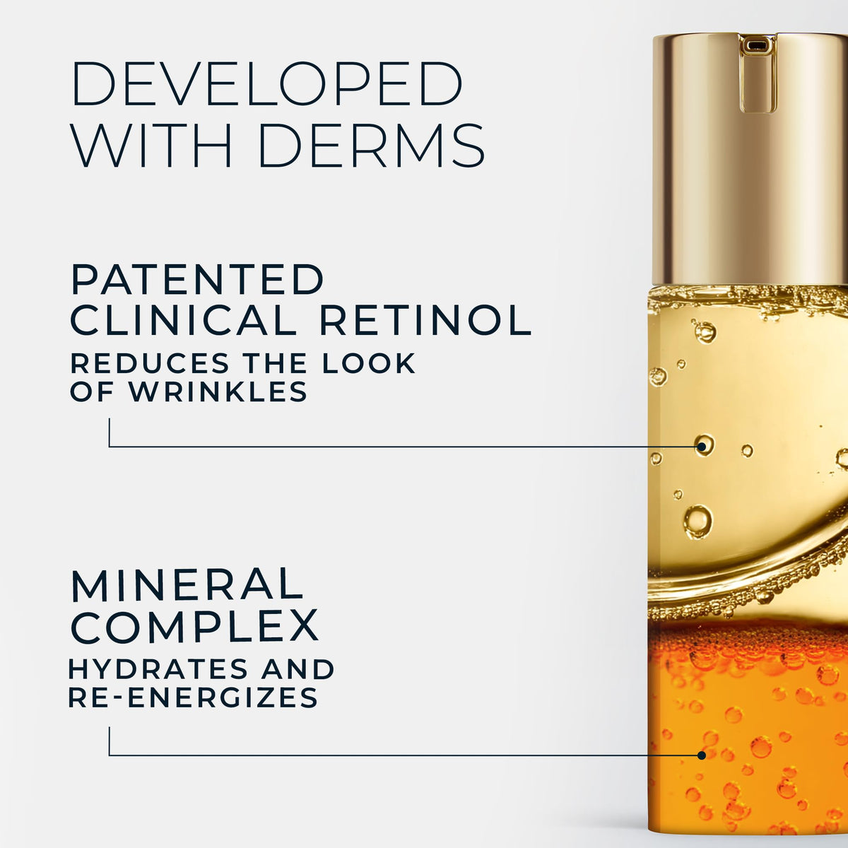 RoC serum applied to jawline and neck illustrating targeted smoothing benefit