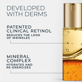 RoC serum applied to jawline and neck illustrating targeted smoothing benefit