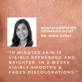 RoC results after rinse showing refreshed, smoother-looking skin texture