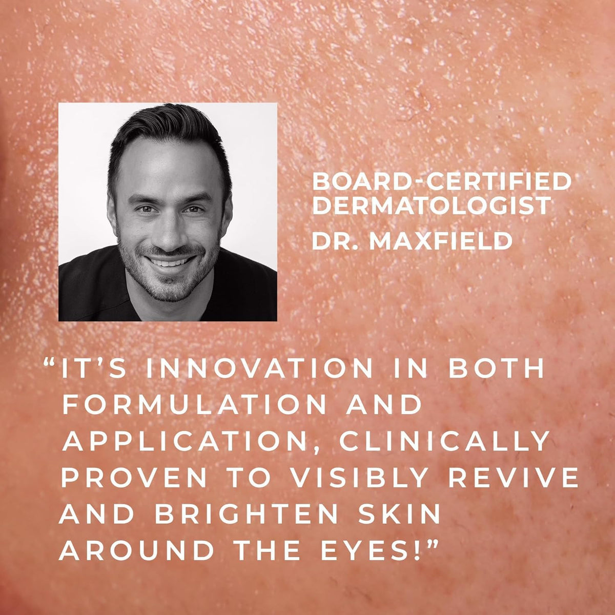 RoC ingredient layout showing Vitamin C and peptides for brighter eyes