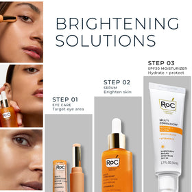 RoC eye balm on bathroom counter portraying everyday skincare ease