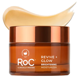 RoC front packaging showing jar and branding promoting instant glow