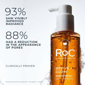 RoC gel texture close-up highlighting smooth Vitamin C and glycolic consistency
