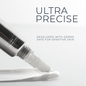RoC serum absorbing into skin illustrating visible smoothing benefit
