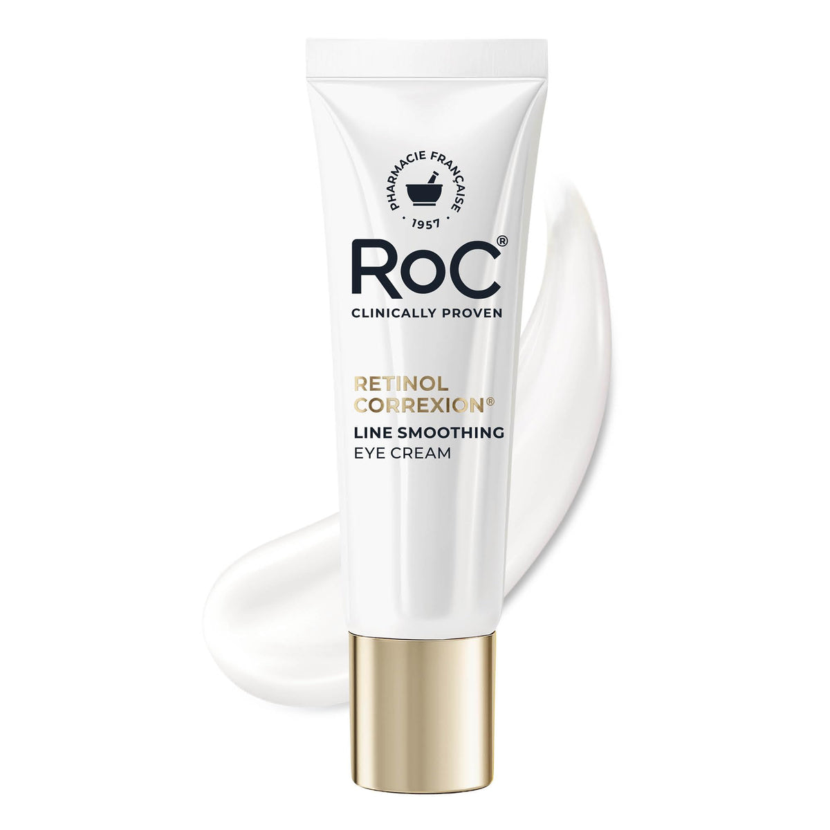 RoC under eye cream front packaging showing product clarity and brand trust