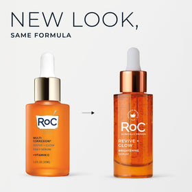 RoC vitamin C serum texture on fingertip, fast-absorbing hydration benefit