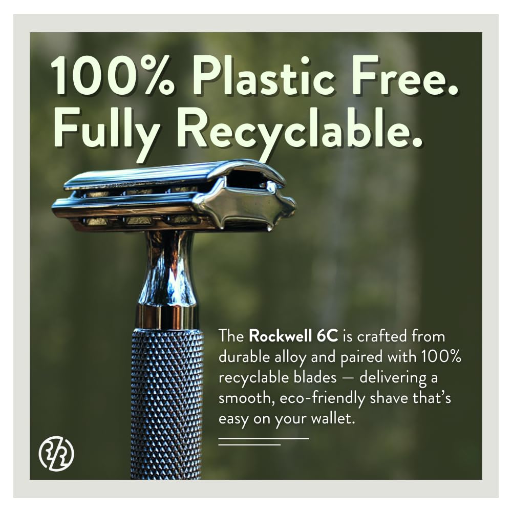 Rockwell double-edge blades stack demonstrating cost-effective, recyclable blades