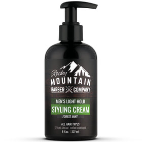 Rocky Mountain Barber Company front packaging showing bottle and label benefit styling control